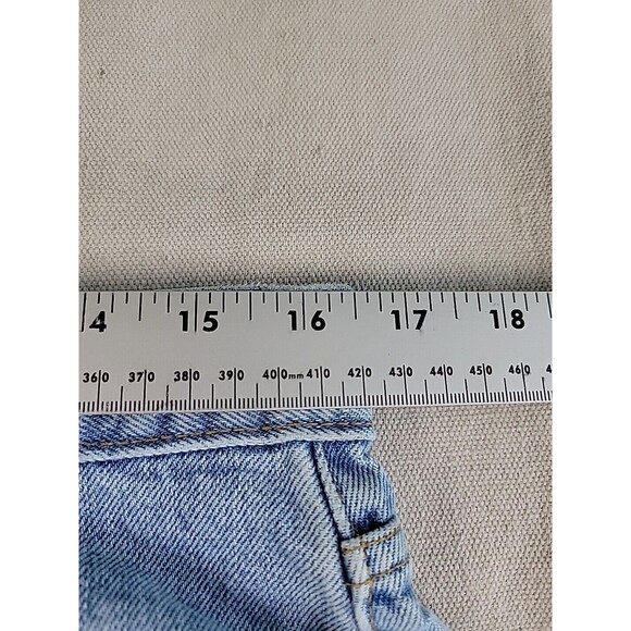 Vintage Levis 505 Jeans Mens 35x36 Straight Mid Rise Distressed Light Blue 90s - Picture 8 of 15